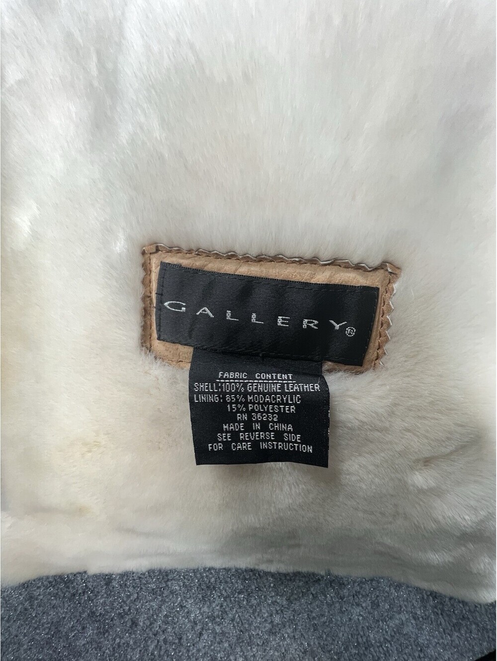 Gallery Genuine Leather Shearling Hooded Toggle Coat Tan Women’s M Quiet Luxury - Picture 8 of 8